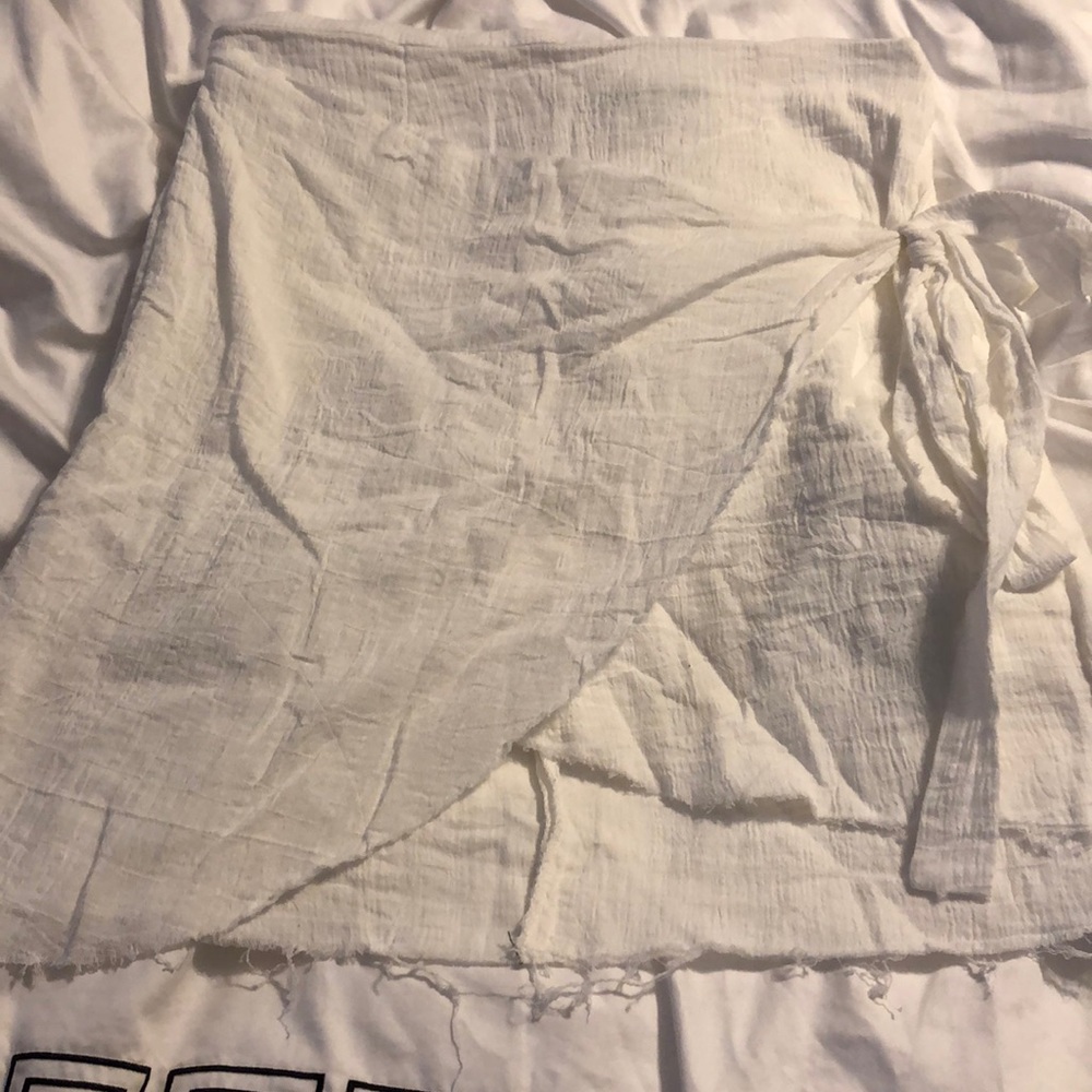 White wrap skirt